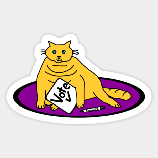 Chonk Cat says Vote Sticker